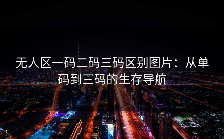 无人区一码二码三码区别图片：从单码到三码的生存导航